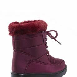 Top Moda Coleen8K Kids Faux Fur Waterproof Boots - Children Size Nylon Ankle Bootie New