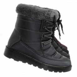 Top Moda Coleen8K Kids Faux Fur Waterproof Boots - Children Size Nylon Ankle Bootie New