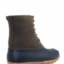 Top Moda Ducko1 Rubber Waterproof Lace Up Boots - Round Toe Water Resistant Snow Shoe New