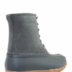 Top Moda Ducko1 Rubber Waterproof Lace Up Boots - Round Toe Water Resistant Snow Shoe New