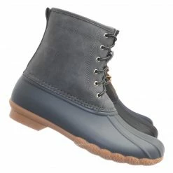 Top Moda Ducko1 Rubber Waterproof Lace Up Boots - Round Toe Water Resistant Snow Shoe New