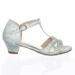 Top Moda Ekans3K Children Girl Kid Low Heel Rhinestone Crystal Glitter Party Dress Sandal