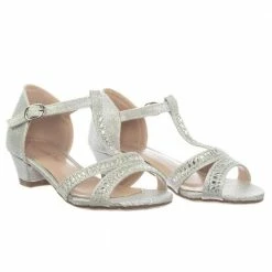 Top Moda Ekans3K Children Girl Kid Low Heel Rhinestone Crystal Glitter Party Dress Sandal