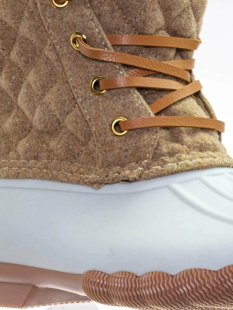 Top Moda Leo2 Waterproof Lace Up Boots - Quilted Felt Lining Ankle Height Bootie