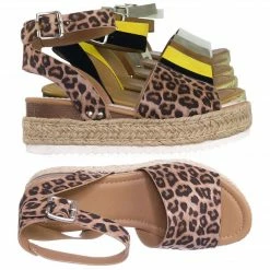 Soda Topic Espadrille Jute Rope Wrap Platform Flatform Rubber Shark Tooth Flat Sandal