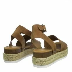 Soda Topic Espadrille Jute Rope Wrap Platform Flatform Rubber Shark Tooth Flat Sandal
