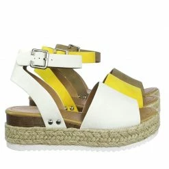 Soda Topic Espadrille Jute Rope Wrap Platform Flatform Rubber Shark Tooth Flat Sandal