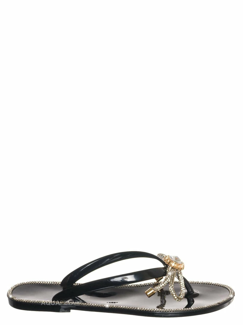 Wild Diva Jolie44 Rhinestone Crystal Jelly Slide, Women Lucite Flip Flop