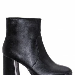 Bamboo Underlined01 Platform Block Heel Bootie - Women Croc & Suede Ankle Pump Boot New