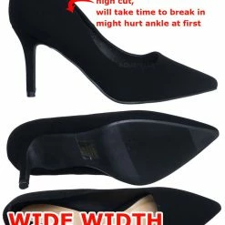 CityClassified SamtoW Comfort Foam Padded High Heel Pump, Women Wide Width Dress Shoes