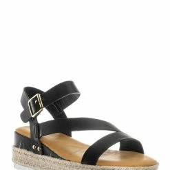 Bamboo Leading03 Gladiator Strappy Espadrille Flatform - Platform Wedge Open Toe Sandal