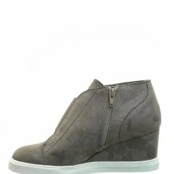 Soda Vesper Hidden Wedge Heel Sneakers - Women Sporty Elastic Shootie