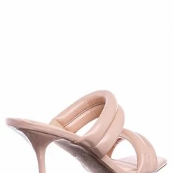 Anne Michelle Sharpen17 High Heel Puffy Slide Sandal - Women Stiletto Bubble Padded Slippers New