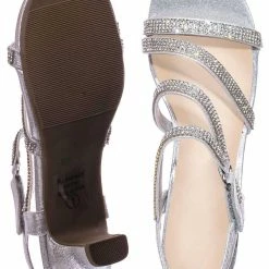 Soda Input2 Childrens Rhinestone Crystal Dress Sandal - Girl Shiny Glitter Party Shoe
