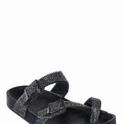 Top Moda New Hawk18K Little Girls Soft Footbed Rhinestone Sandal - Kid Molded Strappy Slipper