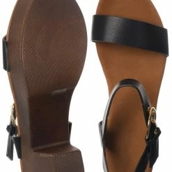 Top Moda New Melissa1 Clog Block Heel Platform Sandal-Lightweight Wooden Comfort Sandal