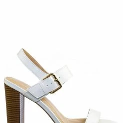 Wild Diva Morris318 Double Strap Chunky Block Heel Sandal - Womens Open Toe Buckled Shoe New
