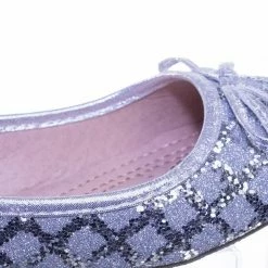 Forever Link New Karra46 Children Girls Fancy Round Toe Ballet Flat W Criss Cross Glitter