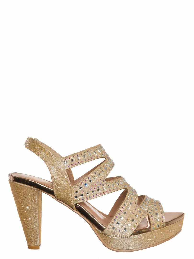 Forever Link System82 Rhinestone Crystal Open Toe Sandal - Women Ankle Strap