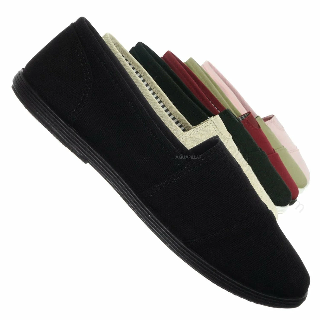 Forever Link New Murphy23 Classic Alpargata Canvas Sneaker - Unisex Foam Padded Slip On Flats
