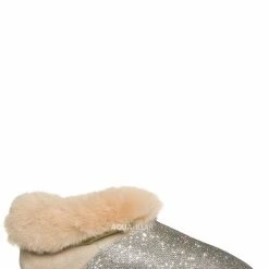Liliana New Skylar1 Rhinestone Fur Lined Trimming Slipper - Women Winter Shoes