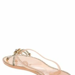 Wild Diva Jolie44 Rhinestone Crystal Jelly Slide, Women Lucite Flip Flop