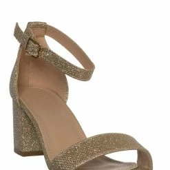 Top Moda Delia1 Block Heel Two Piece Sandal - Women Dress Shoes