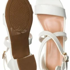 Lucky Top New Delia6K Childrens Block Heel Cross Sandal, Little Girls Shoes