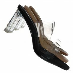 Liliana Aura1 Clear Lucite Slide In Mule - Women Glass Slipper