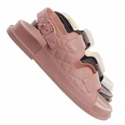 Bamboo Peach02 Molded Footbed Quilted Sandal - Womens Comfort Foam Jelly Padded Shoes New