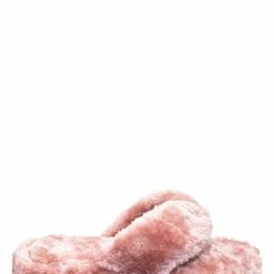 Bamboo New Warmness05 Fluffy Faux Rabbit Fur Sandal - Flatform Thong Flip Flop Slipper