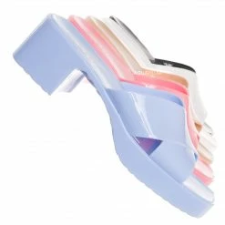 Glaze Delana3 Jelly Block Heel Clogs - Women Slip On Sandal