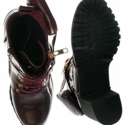 Forever Link Access39 Combat Bootie W Pouch - Women High Heel Ankle Boots New