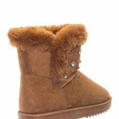 Forever Link Annie12 Snow Boots W Fur & Rhinestones