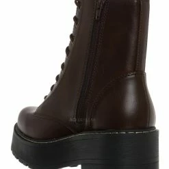 Soda Fling Utilitarian Combat Boots On Chunky Platform - Unisex Bootie. New