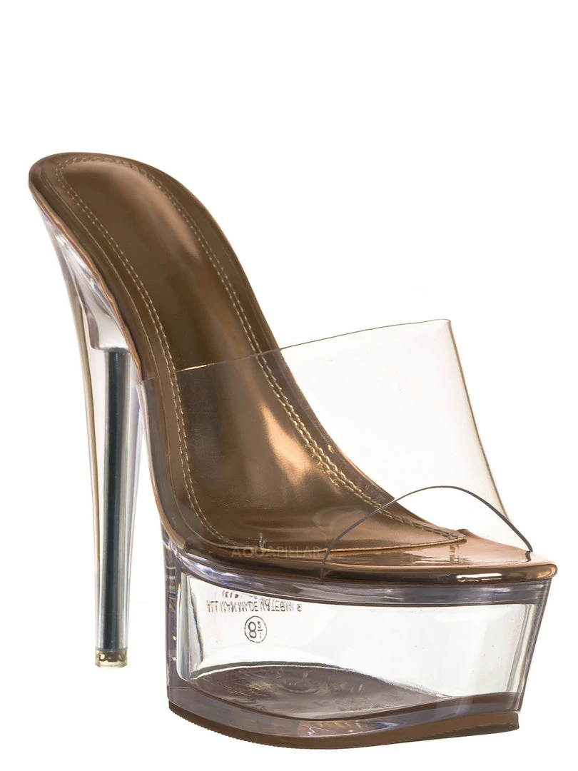 Liliana Mafia4 Clear Perspex High Heel Platform - Women Dance Shoes