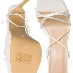 Anne Michelle New Thrilling03 Lace Up Leg Wrap Stiletto Sandal, Women Strappy Dress Shoes