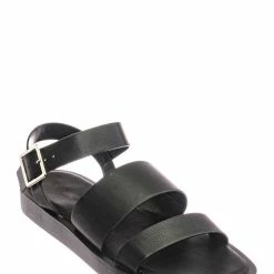 Bamboo Sidekick02 Flatform Wide Band Sandal - Women Molded Footbed Quarter Strap