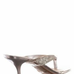 Anne Michelle Reform16 Rhinestone High Heel Slide, Women Crystal Dress Sandal New