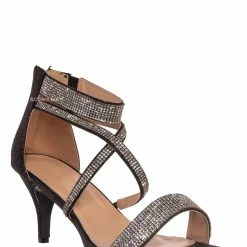 Delicacy Excited104 Women Rhinestone Crystal Glitter Dress Sandal