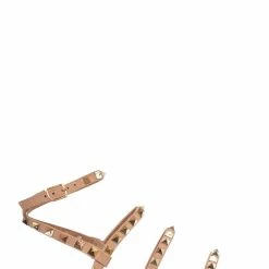 Forever Link New Ding Metal Spiked Gladiator Flat Sandal, Womens Punk Rock Shoes