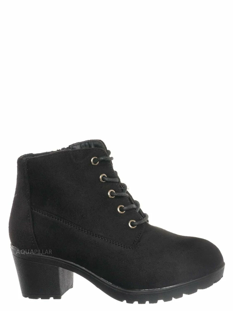 Forever Link Plus11K Girl's Block Heel Combat Ankle Bootie New