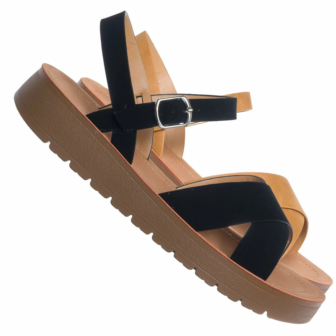 Soda New Chester Soft Foam Flat Sandal - Women Two Piece Molded Summer Shoes