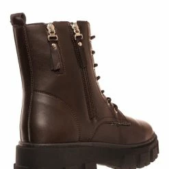 Forever Link Atlantic06 Double Zipper Lace Up Combat Bootie New