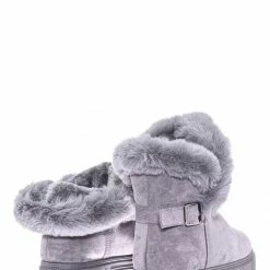 Bamboo Cozette03 Foldable Winter Faux Fur Slipper Bootie - Fold Shearling Snow Shoe New