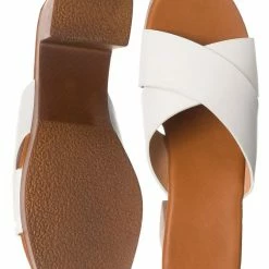 Top Moda Java80 Lightweight Faux Wooden Clog Sandal, Women Slipper Heels