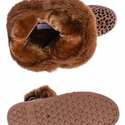 Bamboo Cozette03 Foldable Winter Faux Fur Slipper Bootie - Fold Shearling Snow Shoe New
