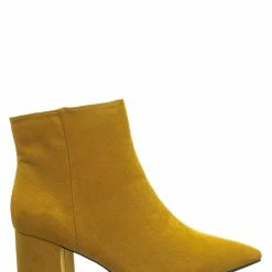 Bamboo Rapid01 Pointed Toe Block Heel Dress Bootie - Women Chunky Heel Ankle Boots