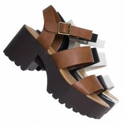 Soda Account Gladiator Lug Sole Clog Sandal, Women Open Toe Shoe New