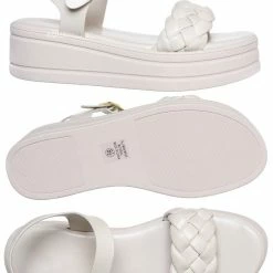 Soda New Rowdy Braided Flatform Sandal, Womens Quarter Strap Flat Platform